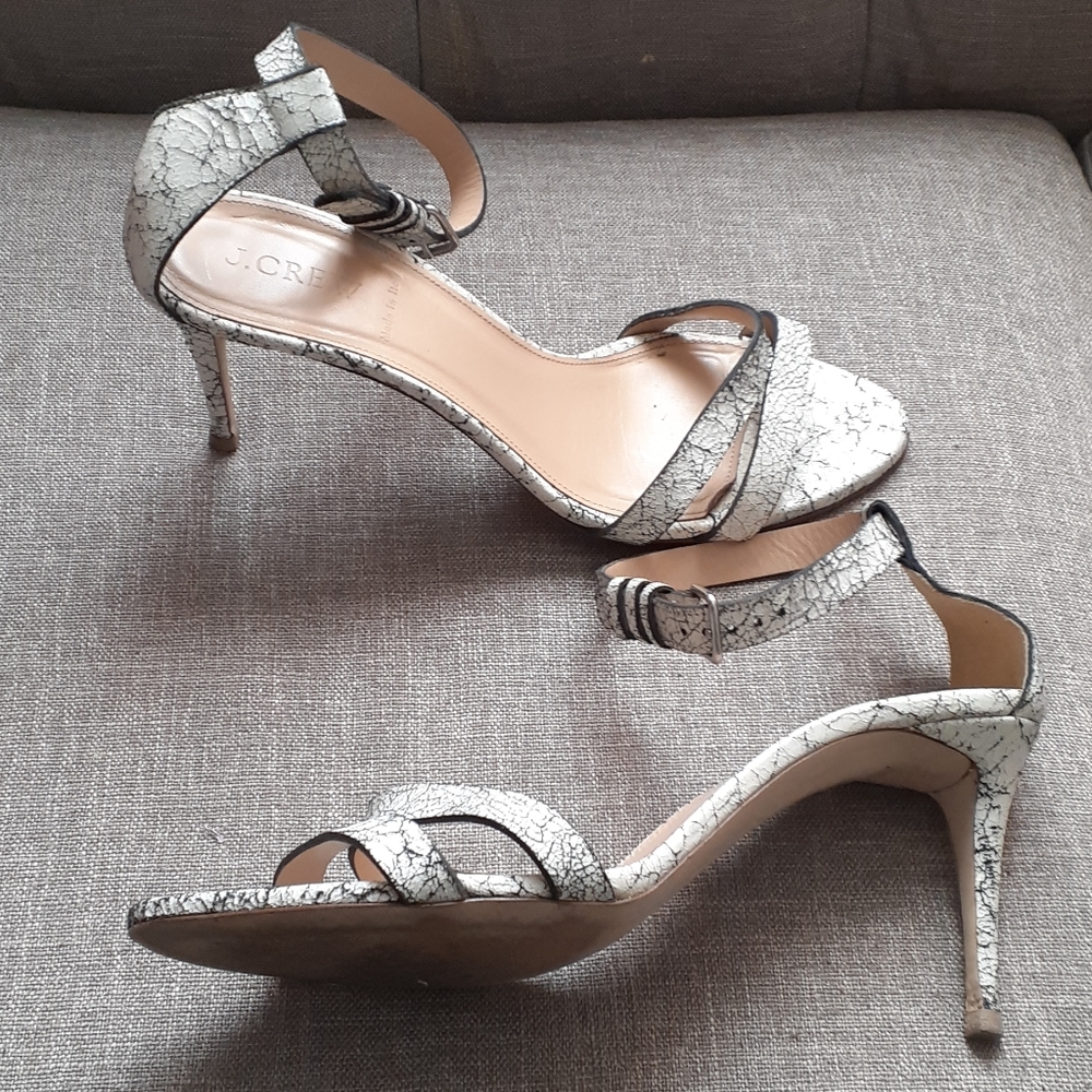 J.crew  woman's  open toe ankle straps heels suze 9 - Picture 3 of 16